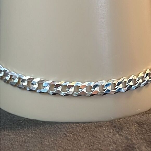 7.5 inch 5 mm 925 Italian sterling silver Cuban bracelet - Picture 4 of 11